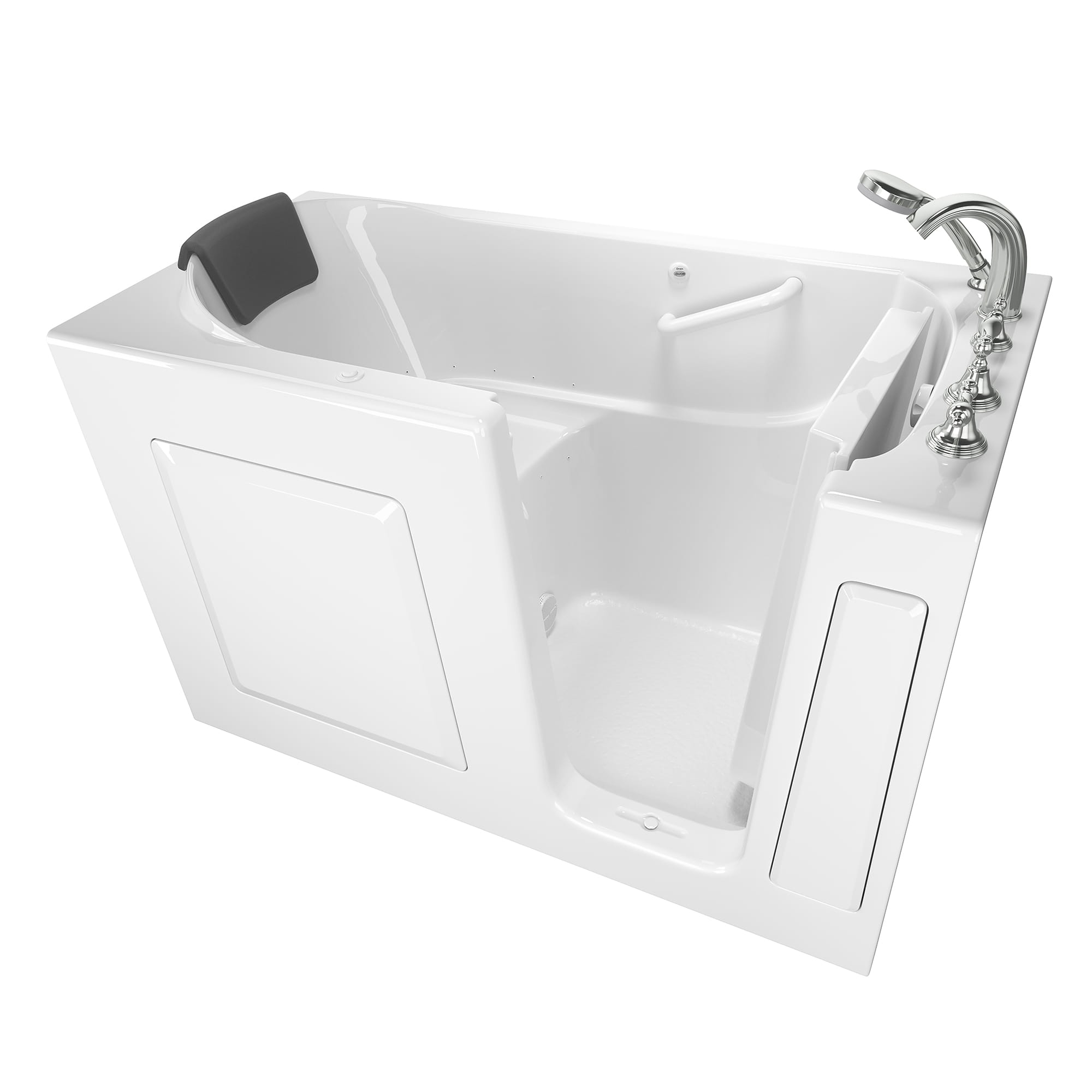 Gelcoat Premium Series 30 x 60 -Inch Walk-in Tub With Air Spa System - Right-Hand Drain With Faucet